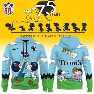 Tennessee Titans X Snoopy Peanuts’ 75th Anniversary Hoodie