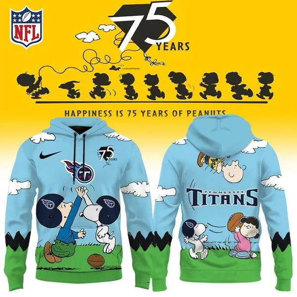 Tennessee Titans X Snoopy Peanuts’ 75th Anniversary Hoodie