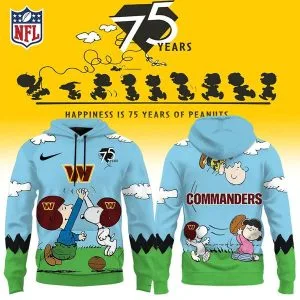 Washington Commanders X Snoopy Peanuts’ 75th Anniversary Hoodie