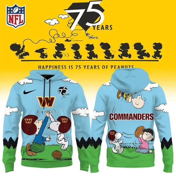 Washington Commanders X Snoopy Peanuts’ 75th Anniversary Hoodie