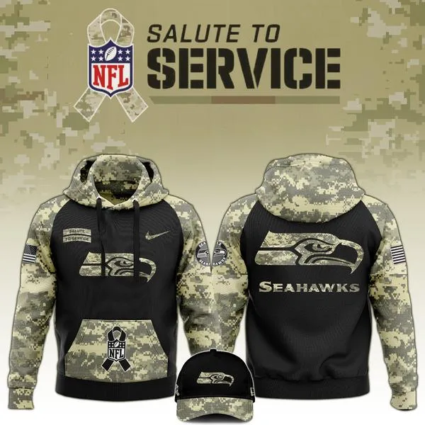 Seattle Seahawks Veterans Day Hoodie Limited Edition Black