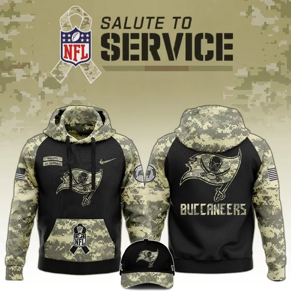 Tampa Bay Buccaneers Veterans Day Hoodie Limited Edition Black