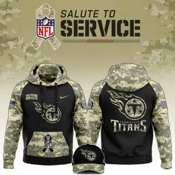 Tennessee Titans Veterans Day Hoodie Limited Edition Black
