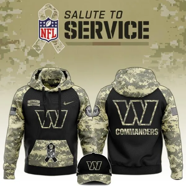 Washington Commanders Veterans Day Hoodie Limited Edition Black