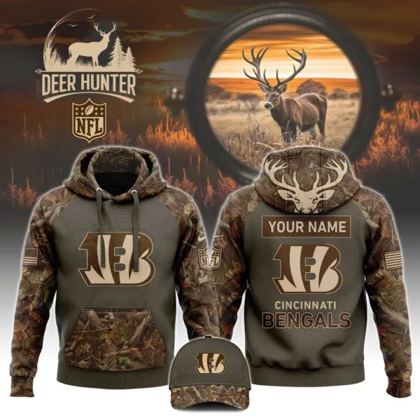 Cincinnati Bengals x Hunting 2025 Hoodie Limited Editions V2