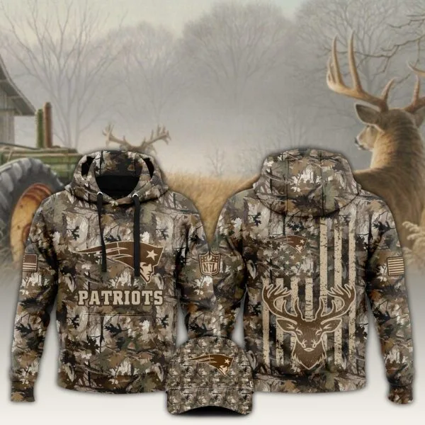 New England Patriots x Hunting 2025 Hoodie Limited Editions V4