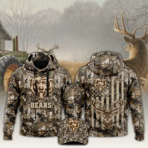 Chicago Bears x Hunting 2025 Hoodie Limited Editions V4