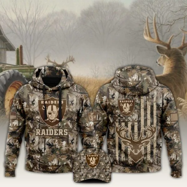 Las Vegas Raiders x Hunting 2025 Hoodie Limited Editions v4