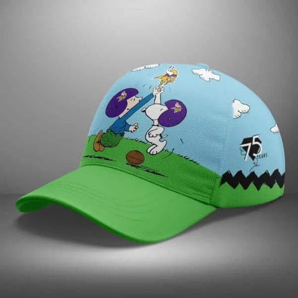 Minnesota Vikings X Snoopy Peanuts’ 75th Anniversary Hoodie - Image 2