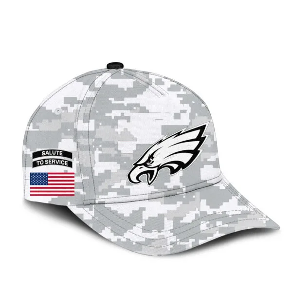 Philadelphia Eagles 2025 Salute to Service Club Fleece Pullover Arctic Camo Hoodie - Image 3