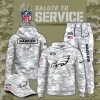 Philadelphia Eagles 2025 Salute to Service Club Fleece Pullover Arctic Camo Hoodie