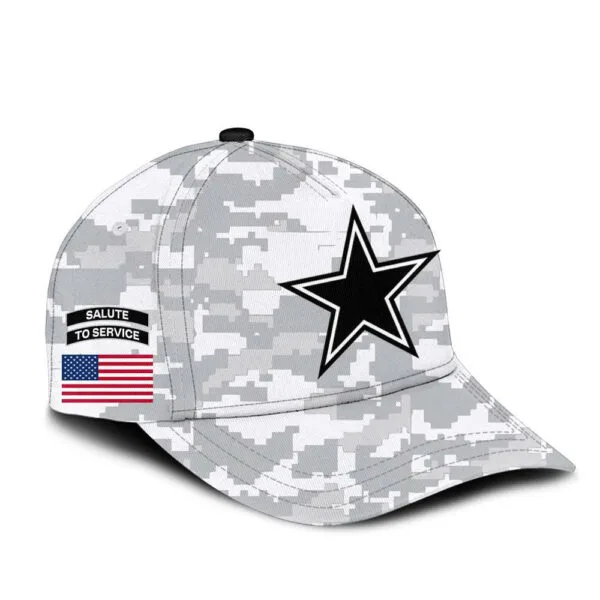 Dallas Cowboys 2025 Salute to Service Club Fleece Pullover Arctic Camo Hoodie - Image 4