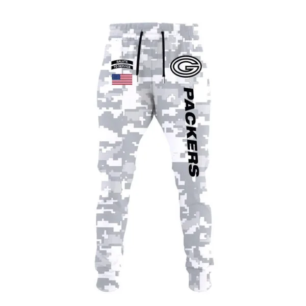 Green Bay Packers 2025 Salute to Service Club Fleece Pullover Arctic Camo Hoodie - Image 3