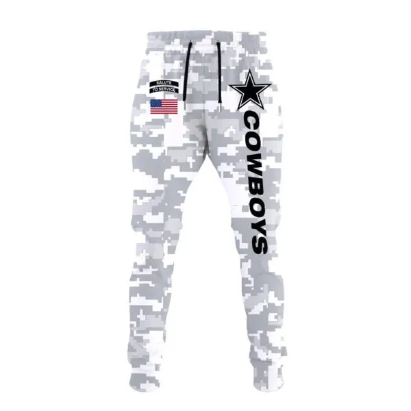 Dallas Cowboys 2025 Salute to Service Club Fleece Pullover Arctic Camo Hoodie - Image 3