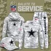 Dallas Cowboys 2025 Salute to Service Club Fleece Pullover Arctic Camo Hoodie