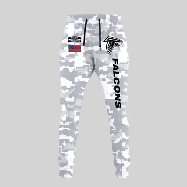 Atlanta Falcons 2025 Salute to Service Club Fleece Pullover Arctic Camo Hoodie - Image 3