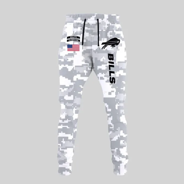 Buffalo Bills 2025 Salute to Service Club Fleece Pullover Arctic Camo Hoodie - Image 3