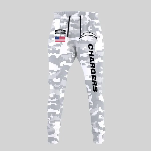 Los Angeles Chargers 2025 Salute to Service Club Fleece Pullover Arctic Camo Hoodie - Image 3