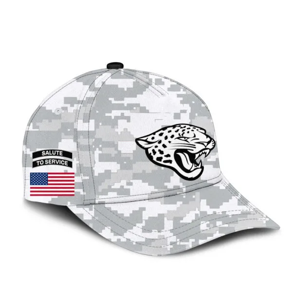Jacksonville Jaguars 2025 Salute to Service Club Fleece Pullover Arctic Camo Hoodie - Image 3