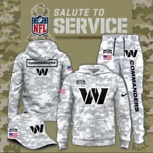 Washington Commanders 2025 Salute to Service Club Fleece Pullover Arctic Camo Hoodie