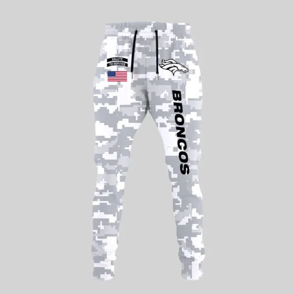 Denver Broncos 2025 Salute to Service Club Fleece Pullover Arctic Camo Hoodie - Image 3