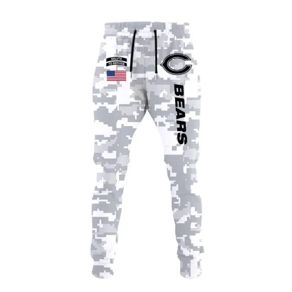 Chicago Bears 2025 Salute to Service Club Fleece Pullover Arctic Camo Hoodie - Image 3