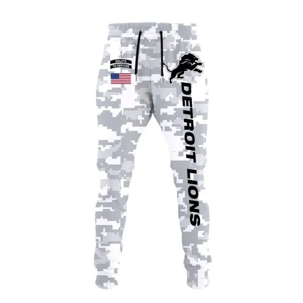 Detroit Lions 2025 Salute to Service Club Fleece Pullover Arctic Camo Hoodie - Image 3