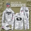 San Francisco 49ers 2025 Salute to Service Club Fleece Pullover Arctic Camo Hoodie