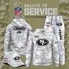 San Francisco 49ers 2025 Salute to Service Club Fleece Pullover Arctic Camo Hoodie