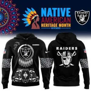 Las Vegas Raiders Football Nike 2025 Native American Heritage Month Premium Limited Pullover Hoodie Collection