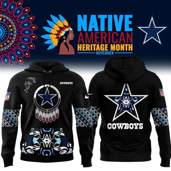 Dallas Cowboys Football Nike 2025 Native American Heritage Month Premium Limited Pullover Hoodie Collection