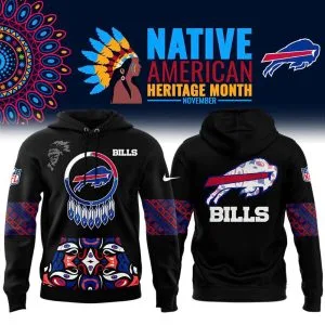 Buffalo Bills Football Nike 2025 Native American Heritage Month Premium Limited Pullover Hoodie Collection