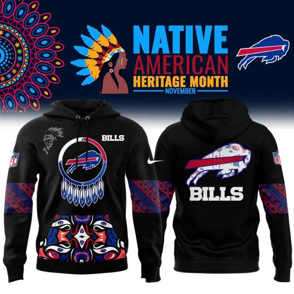 Buffalo Bills Football Nike 2025 Native American Heritage Month Premium Limited Pullover Hoodie Collection