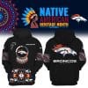 Denver Broncos Football Nike 2025 Native American Heritage Month Premium Limited Pullover Hoodie Collection