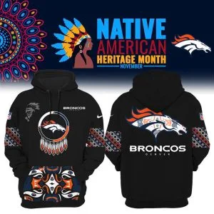 Denver Broncos Football Nike 2025 Native American Heritage Month Premium Limited Pullover Hoodie Collection