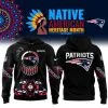 New England Patriots Football Nike 2025 Native American Heritage Month Premium Limited Pullover Hoodie Collection