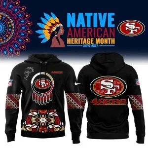San Francisco 49ers Football Nike 2025 Native American Heritage Month Premium Limited Pullover Hoodie Collection