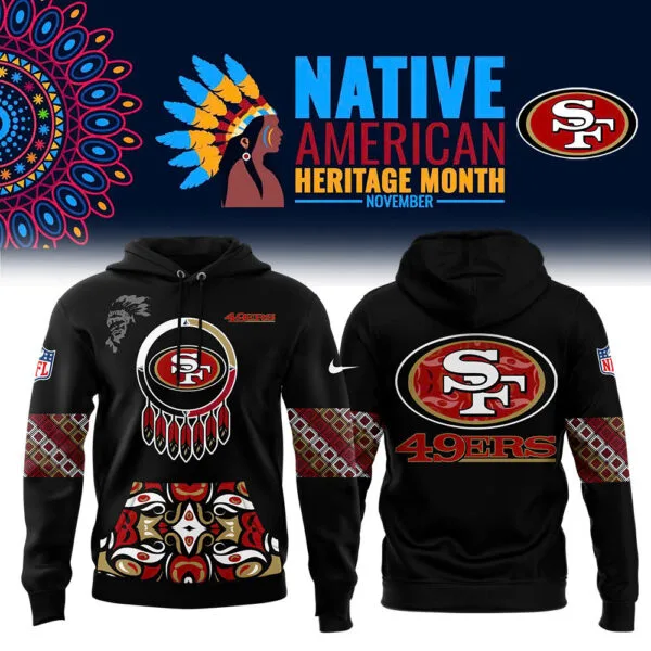 San Francisco 49ers Football Nike 2025 Native American Heritage Month Premium Limited Pullover Hoodie Collection