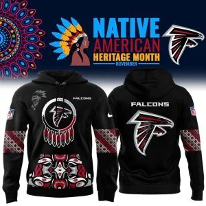 Atlanta Falcons Football Nike 2025 Native American Heritage Month Premium Limited Pullover Hoodie Collection