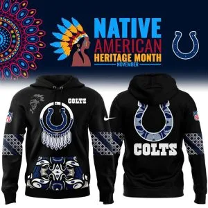Indianapolis Colts Football Nike 2025 Native American Heritage Month Premium Limited Pullover Hoodie Collection