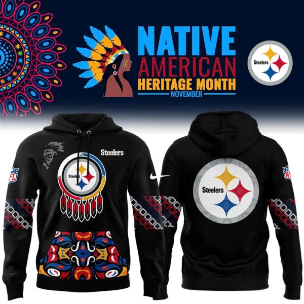 Pittsburgh Steelers Football Nike 2025 Native American Heritage Month Premium Limited Pullover Hoodie Collection