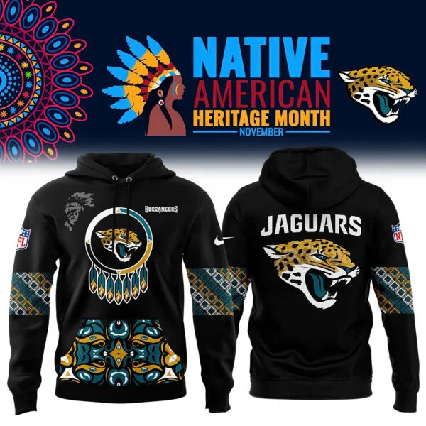 Jacksonville Jaguars Football Nike 2025 Native American Heritage Month Premium Limited Pullover Hoodie Collection