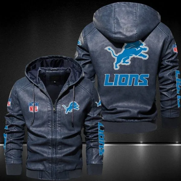 Detroit Lions Leather Jacket PH53