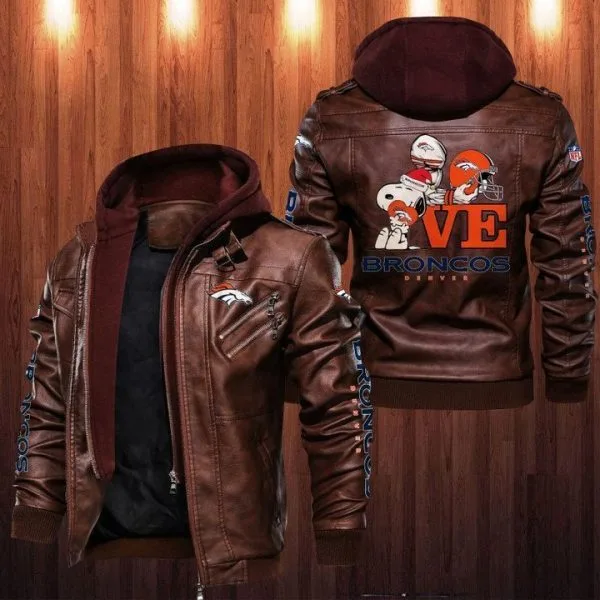 Denver Broncos Leather Jacket KF73