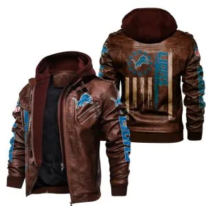 Detroit Lions Leather Jacket LD96