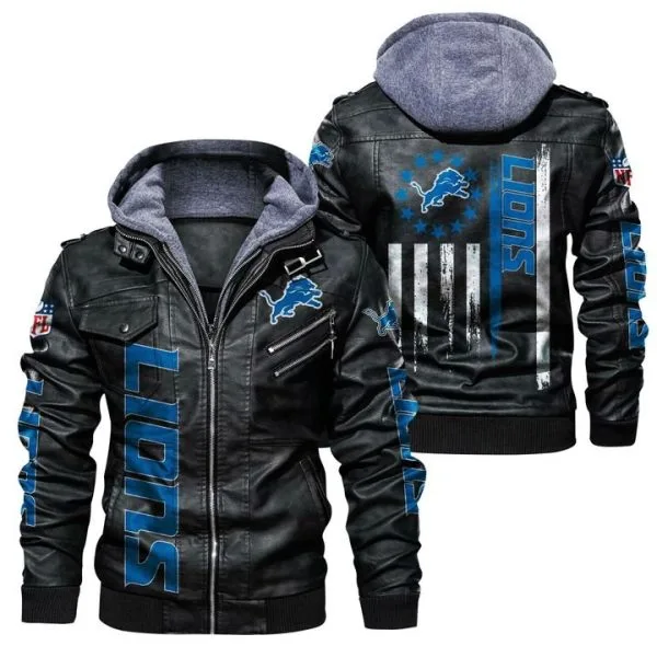 Detroit Lions Leather Jacket JR23