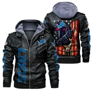 Detroit Lions Leather Jacket KV63