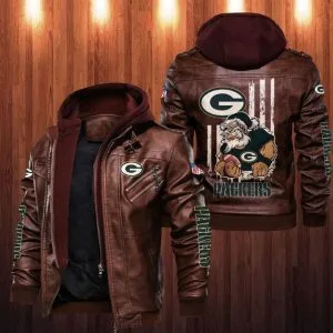 Green Bay Packers Leather Jacket OW73