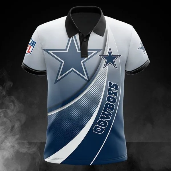 Dallas Cowboys Polo T-Shirt Full Size PL73