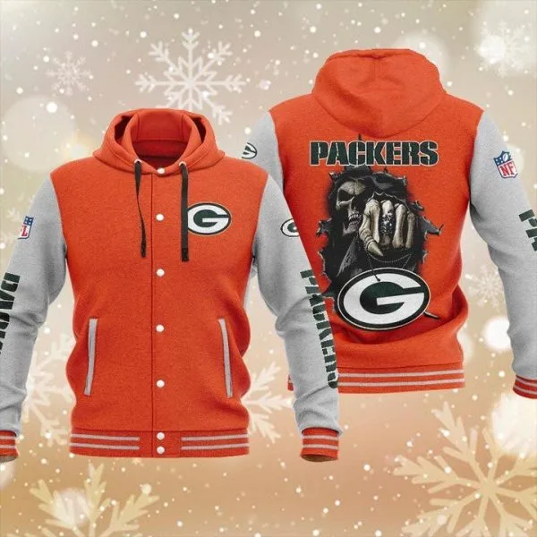 Green Bay Packers Baseball Jacket MS56 - Image 2